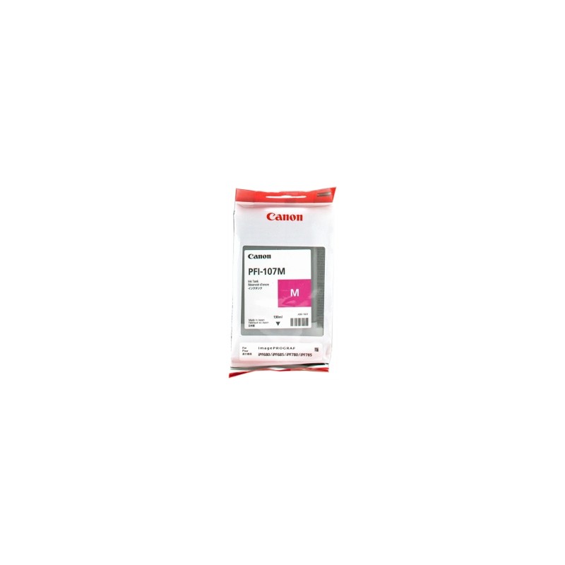Canon Cartuccia D\'Inchiostro Magenta Pfi-107M 6707B001 130Ml Originale