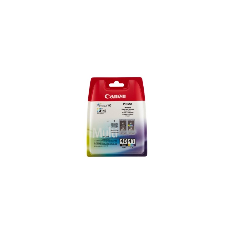 Canon Multipack Nero / Differenti Colori Pg-40+Cl-41 0615B043 Pg-40 + Cl-41 Originale