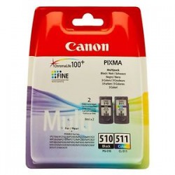 Canon Multipack Nero / Differenti Colori Pg-510+Cl-511 2970B010 Pg-510 + Cl-511 Originale